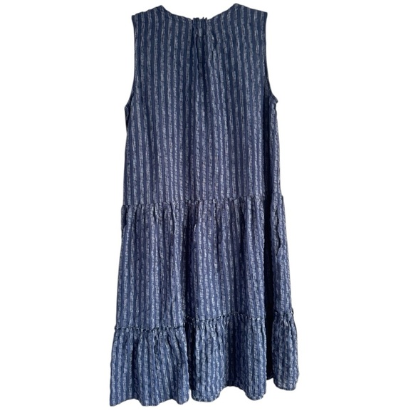 J McLaughlin Christa Tiered Linen Blend Midi Dress Women’s Size Large - Picture 2 of 9